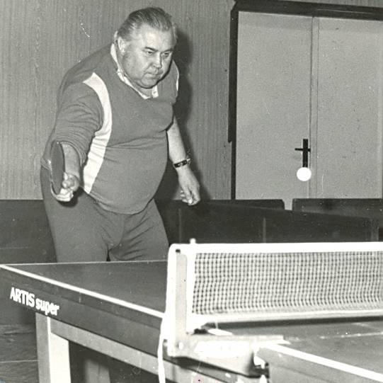 Predseda Grossl na 17.turnaji v Hostinném v roce 1984